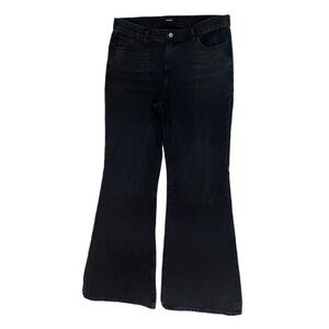 Express Black 70s Mid Rise Flare Jeans - Size 14L